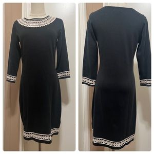 slim fit dress slacks Monsoon Twilight Black Vintage Silk Beaded Skirt & Top Flapper Dress UK 10  US 6 EU 38 main image 0